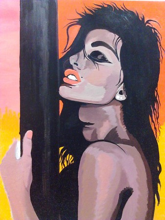 " BELEN STYLED " in lav.    esposto poi alla mostra dell' Aprile 2012   acrilico su tela CM 50 x 70  (venduto)